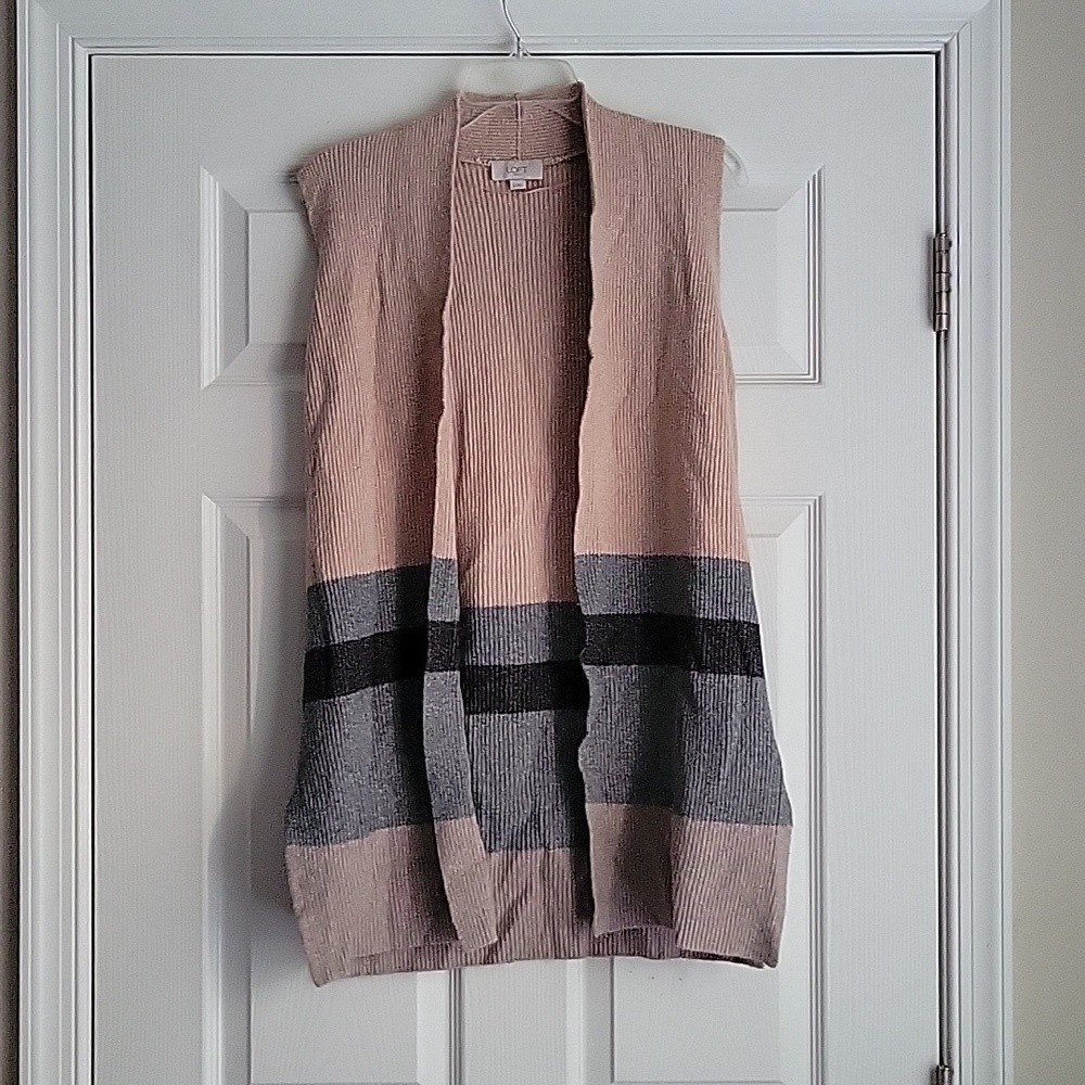 Loft Outlet Sleeveless Open Front Cardigan